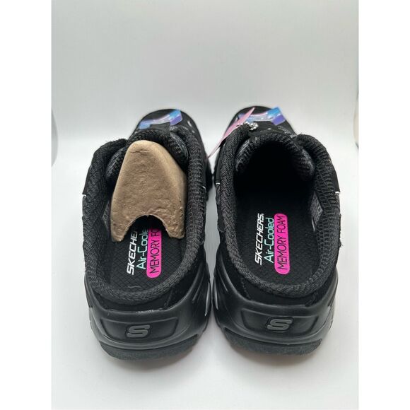 Skechers Sport Women's D'Lites Slip-On Mule Sneaker 8 BLACK - Picture 4 of 7